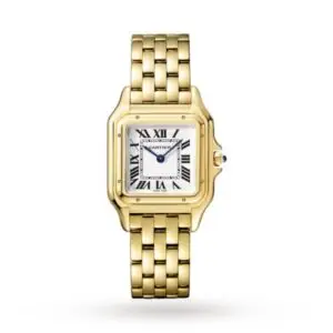 Replica Cartier Panthère de Cartier Women Quartz Silver 18ct Gold Watch WGPN0009