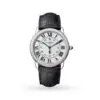 Replica Cartier Ronde de Cartier Men Automatic Silver Leather Watch WSRN0021