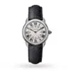 Replica Cartier Ronde de Cartier Women Quartz Silver Leather Watch WSRN0019