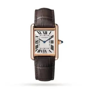 Replica Cartier Tank Louis Cartier Women Automatic White Leather Watch WGTA0011