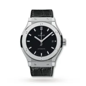 Replica Hublot Classic Fusion Men Automatic Black Alligator Watch 565.NX.1171.LR