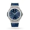 Replica Hublot Classic Fusion Men Automatic Blue Leather Watch 565.NX.7170.LR