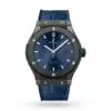 Replica Hublot Classic Fusion Men Automatic Blue Rubber and Alligator Watch 542.CM.7170.LR
