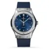 Replica Hublot Classic Fusion Men Automatic Blue Rubber Watch 542.NX.7170.RX