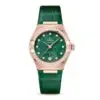 Replica Omega Constellation Women Automatic Green Leather Watch O13158292099004