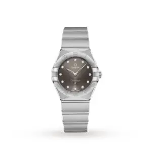 Replica Omega Constellation Women Quartz Grey Stainless Steel Watch O13110286056001