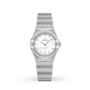 Replica Omega Constellation Women Quartz Mother of Pearl Stainless Steel Watch O13110256055001
