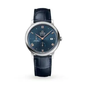 Replica Omega De Ville Men Automatic Blue Leather Watch O42413402103003