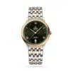 Replica Omega De Ville Men Automatic Green Stainless Steel & 18ct Gold Watch O42420402010001