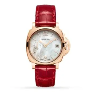 Replica Panerai Luminor Due Men Automatic Mother Of Pearl Leather Watch PAM01280