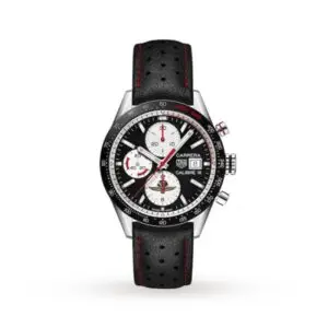 Replica TAG Heuer Carrera Men Automatic Black Leather Watch CV201AS.FC6429