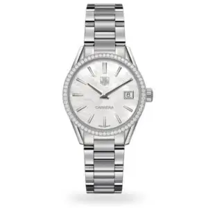Replica TAG Heuer Carrera Quartz White Stainless Steel Watch WAR1315.BA0778