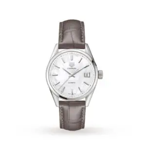 Replica TAG Heuer Carrera Women Automatic Mother of Pearl Leather Watch WBK2311.FC8258