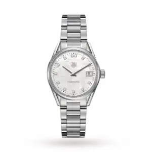 Replica TAG Heuer Carrera Women Quartz Mother of Pearl Stainless Steel Watch WAR1314.BA0778