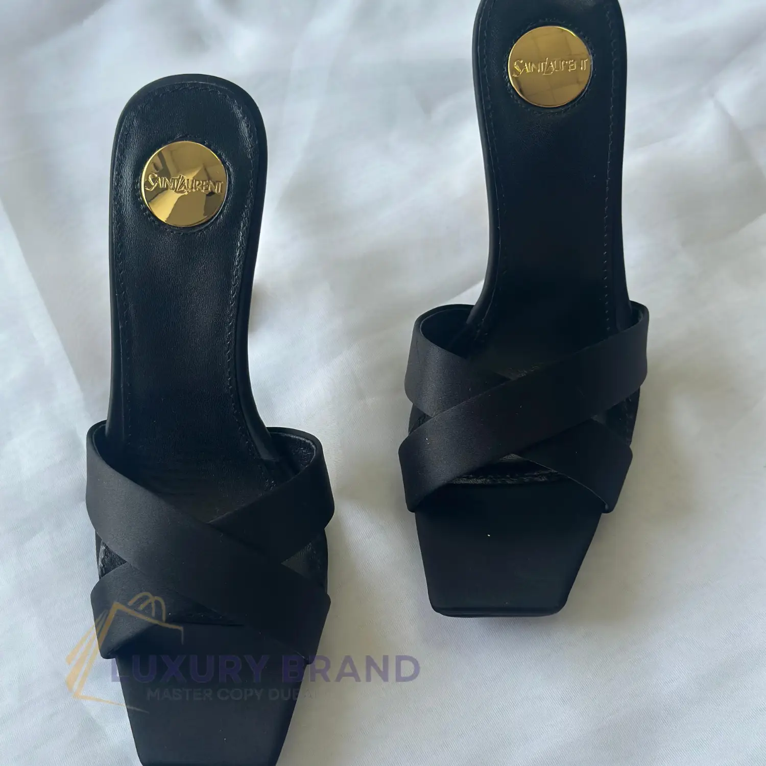 SAINT LAURENT Silk Opyum Mules SAINT LAURENT Silk Opyum Mules