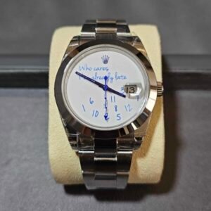 Unique Rolex Datejust 116300 41mm Custom “Who Cares I am already Late” - Luxury Master Copy Dubai